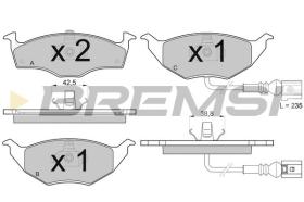 BREMSI BP3031 - PASTILLAS DE FRENO VW, SKODA