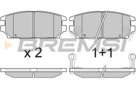 BREMSI BP3034 - PASTILLAS DE FRENO MITSUBISHI