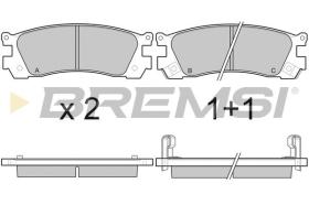 BREMSI BP3045 - PASTILLAS DE FRENO MAZDA