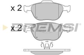 BREMSI BP3078 - PASTILLAS DE FRENO FORD