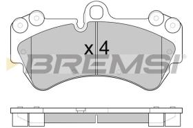 BREMSI BP3098 - PASTILLAS DE FRENO MERCEDES-BENZ, VW, PORSCHE