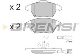 BREMSI BP3103 - PASTILLAS DE FRENO VW, AUDI, SKODA, SEAT, SPYKER