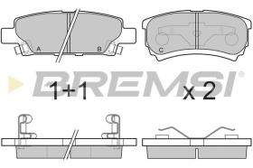 BREMSI BP3106 - PASTILLAS DE FRENO MITSUBISHI, JEEP, DODGE