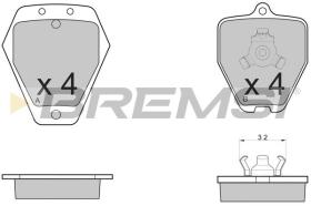 BREMSI BP3120 - PASTILLAS DE FRENO AUDI