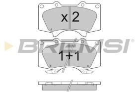 BREMSI BP3139 - PASTILLAS DE FRENO TOYOTA, MITSUBISHI