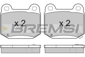 BREMSI BP3159 - PASTILLAS DE FRENO NISSAN, SUBARU, MITSUBISHI