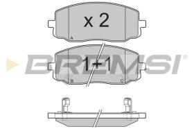 BREMSI BP3204 - PASTILLAS DE FRENO HYUNDAI, KIA