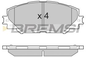 BREMSI BP3251 - PASTILLAS DE FRENO TOYOTA, LANCIA, SUBARU