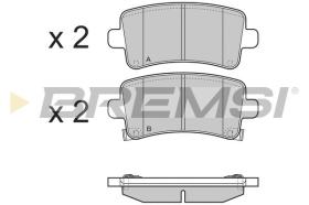 BREMSI BP3379 - PASTILLAS DE FRENO OPEL, SAAB, CHEVROLET, BENTLEY