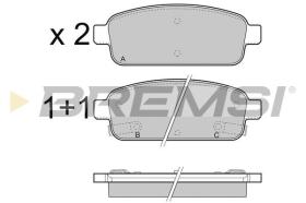 BREMSI BP3406 - PASTILLAS DE FRENO OPEL, VAUXHALL, CHEVROLET