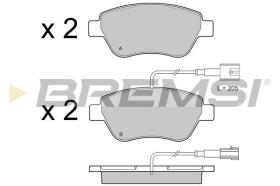 BREMSI BP3425 - PASTILLAS DE FRENO FIAT, PEUGEOT, CITROEN, ABARTH