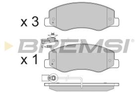 BREMSI BP3440 - PASTILLAS DE FRENO RENAULT, NISSAN, OPEL