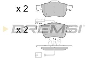 BREMSI BP3443 - PASTILLAS DE FRENO ALFA ROMEO, DODGE