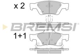 BREMSI BP3461 - PASTILLAS DE FRENO JEEP, DODGE