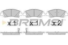 BREMSI BP3606 - PASTILLAS DE FRENO HYUNDAI