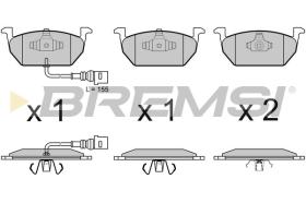 BREMSI BP3631 - PASTILLAS DE FRENO VW, AUDI, SKODA, SEAT