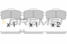 BREMSI BP3668 - PASTILLAS DE FRENO AIXAM