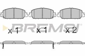 BREMSI BP3673 - PASTILLAS DE FRENO HONDA