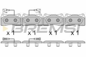 BREMSI BP3678 - PASTILLAS DE FRENO ALFA ROMEO