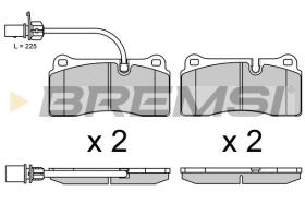 BREMSI BP3689 - PASTILLAS DE FRENO BMW, AUDI, LAMBORGHINI