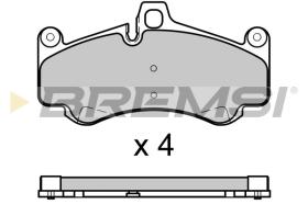 BREMSI BP3726 - PASTILLAS DE FRENO PORSCHE