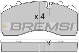 BREMSI BP7284 - JGO.PAST.FRENO IVECO EUROCARGO I III 130 E 28 T