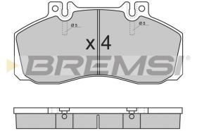 BREMSI BP7289 - JGO.PAST.FRENO IVECO EUROCARGO I III 60 E 14 K