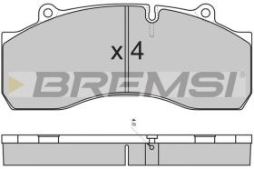 BREMSI BP7308 - JGO.PAST.FRENO SCANIA 4  SERIES 114 G 340