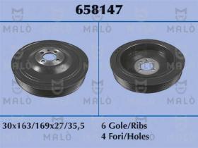 MALÓ 658147 - POLEA DE CIGUEÑAL OPEL ASTRA H 1.9 CDTI