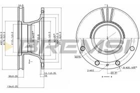 BREMSI CD5106V - DISCOS DE FRENO FRONT/REAR DIA. 322  IVECO