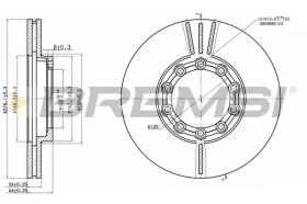 BREMSI CD5169V - DISCOS DE FRENO RENAULT TRUCKS