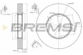 BREMSI CD5249S - DISCOS DE FRENO FRONT REAR DIAM.435  RENAUL