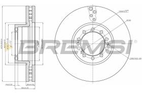 BREMSI CD5257V - DISCOS DE FRENO FRONT DIA.375  DAF