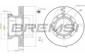 BREMSI CD5258V - DISCOS DE FRENO REAR DIA.375  DAF LF