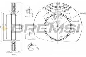 BREMSI CD5259V - DISCOS DE FRENO FRONT REAR DIAM.433 VENT RENAULT