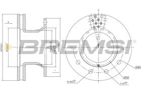 BREMSI CD5280V - DISCOS DE FRENO REAR DIA.377  BPW