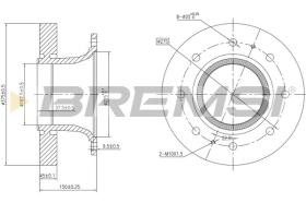 BREMSI CD5305S - DISCOS DE FRENO FRONT DIA.375  VOLVO FL