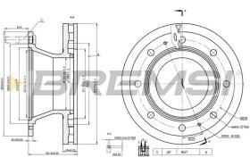 BREMSI CD5307V - DISCOS DE FRENO REAR DIA.377  IVEC EUROCARG