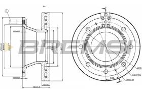 BREMSI CD5308V - DISCOS DE FRENO REAR DIA.377  IVEC EUROCARG