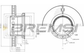 BREMSI CD5318V - DISCOS DE FRENO REAR DIA.432  IVECO STRALIS