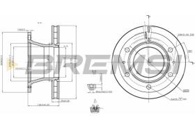 BREMSI CD5322V - DISCOS DE FRENO REAR DIA.304  IVEC EUROCARG