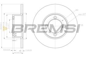 BREMSI CD6001S - DISCOS DE FRENO OPEL, OLTCIT, BEDFORD, RANGER