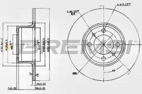 BREMSI CD6035S - DISCOS DE FRENO LADA