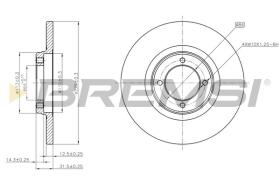 BREMSI CD6049S - DISCOS DE FRENO TOYOTA, DAIHATSU