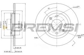 BREMSI CD6051S - DISCOS DE FRENO PEUGEOT, CITROEN