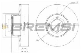 BREMSI CD6054S - DISCOS DE FRENO OPEL, LOTUS, VAUXHALL