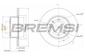 BREMSI CD6056S - DISCOS DE FRENO SAAB, ROVER