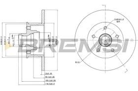 BREMSI CD6057S - DISCOS DE FRENO TOYOTA, VW