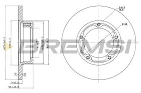 BREMSI CD6061S - DISCOS DE FRENO PEUGEOT