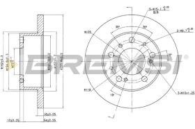 BREMSI CD6063S - DISCOS DE FRENO FIAT, PEUGEOT, CITROEN, TALBOT